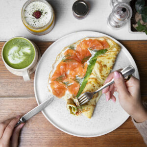 Eggstreme Salmon Omelette